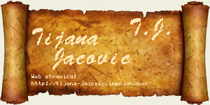 Tijana Jačović vizit kartica